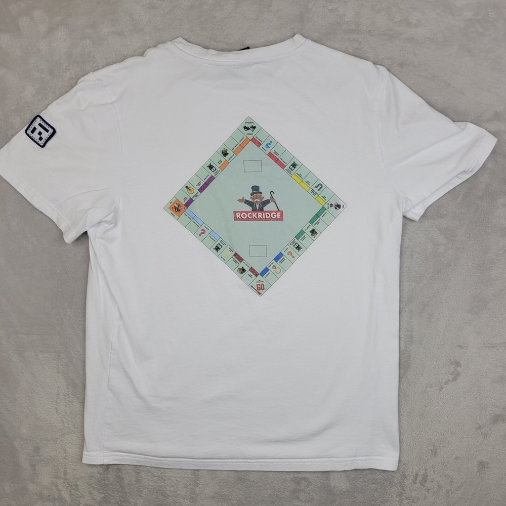 Rock Ridge Shirt Mens Large Short Sleeve Two Sided Never Settle Board Game